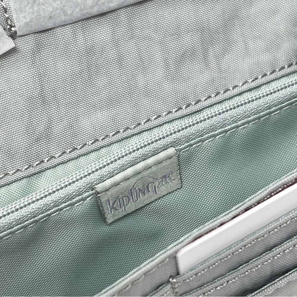 Kipling Wallet Accordion Style Snap Button Closure AC7227 Lime Stone 7.5”x3.7” - Picture 9 of 12